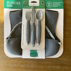 Busy baby Bungee Bib and Utensil Set